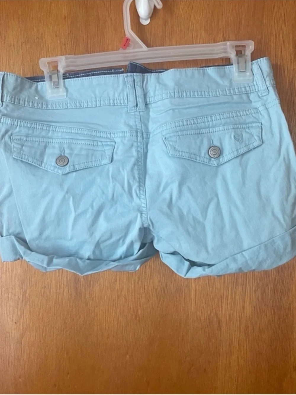 Light Blue Women's Rolled-Hem Shorts